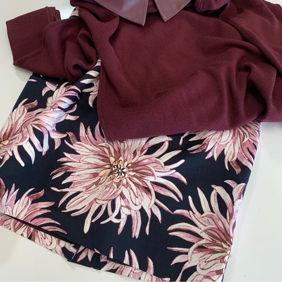 Milano Black Rose Leather Combo Holiday Sweater - Picture 3 of 7